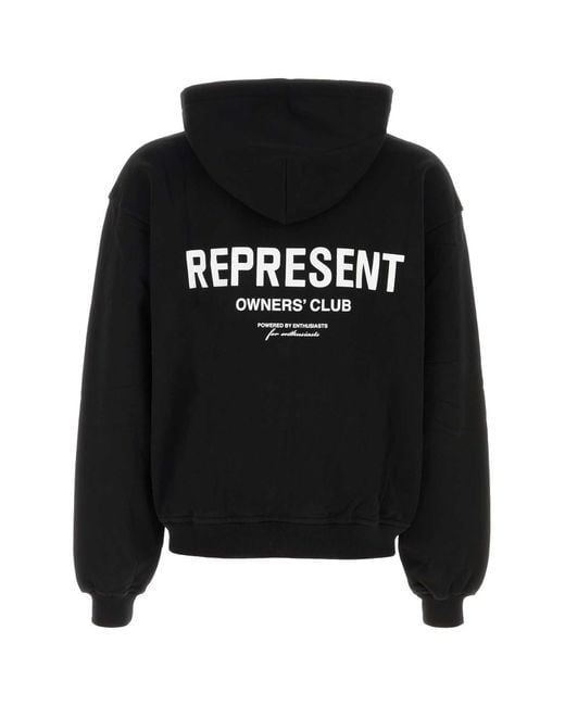 Represent Black Cotton Sweatshirt
