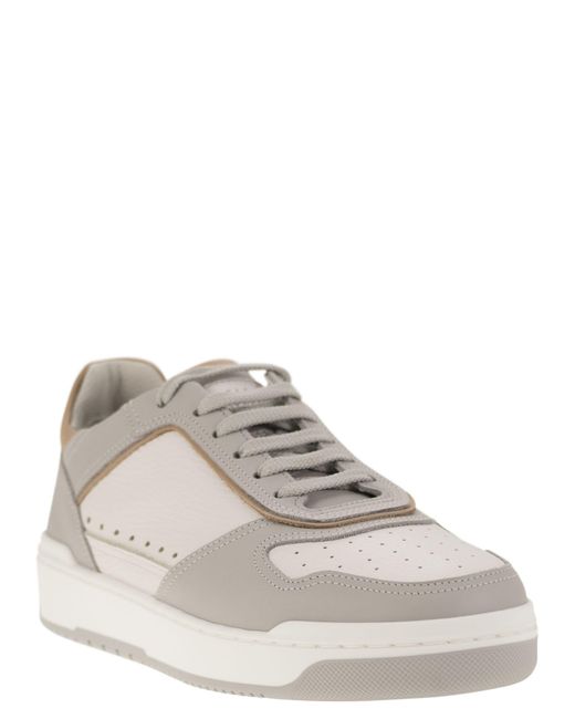 Brunello Cucinelli Kalfsleer Mand Sneakers in het White voor heren