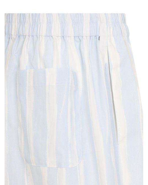 Jacquemus Blue Light Striped Shorts