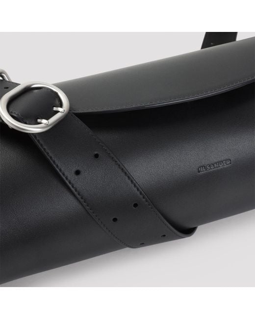 Jil Sander Black Cannolo Shoulder Bag