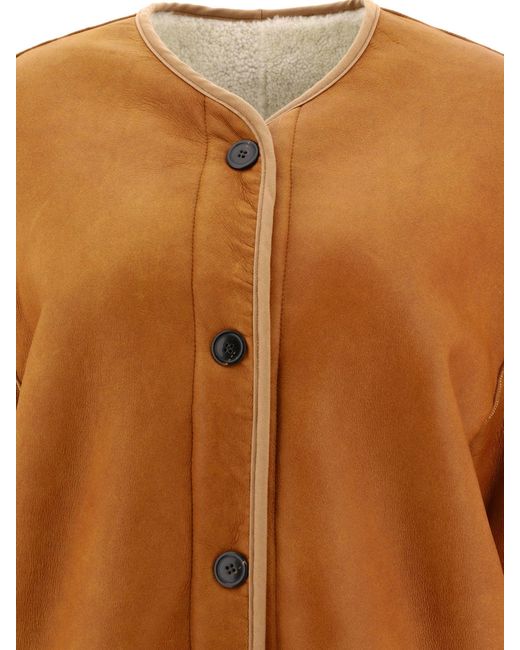 Giovi Natural Reversible Shearling Jacket Jackets