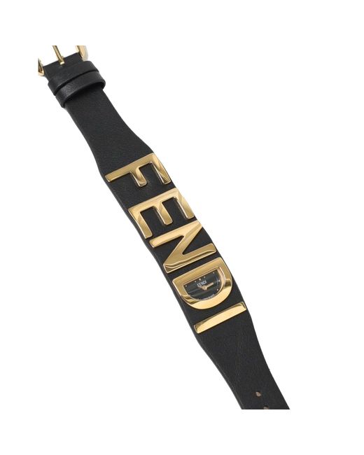 Reloj de pulsera gráfica Fendi de color Black