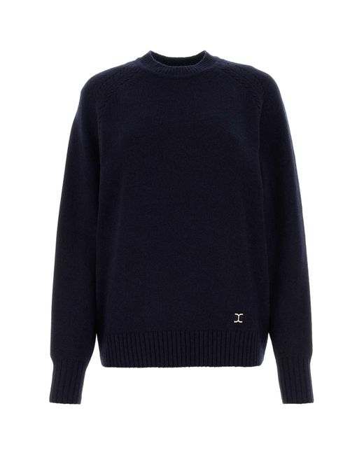 Chloé Blue Cashmere-Wool Oversized Sweater