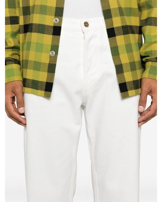 Golden Goose Deluxe Brand White Loose Fit Denim Jeans for men