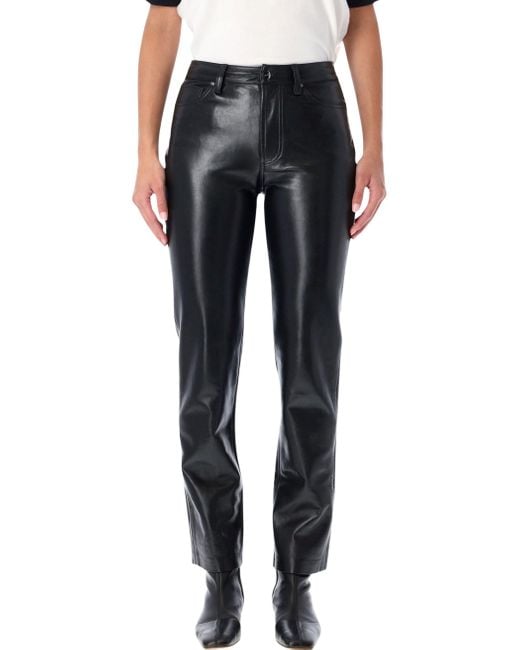 Anine Bing Black Bruno Recycled Leather Pants