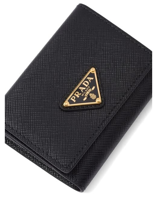 Prada Black Small Saffiano Wallet