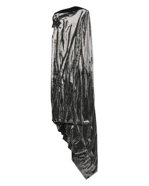 Balenciaga Black Metallic Effect Midi Dress