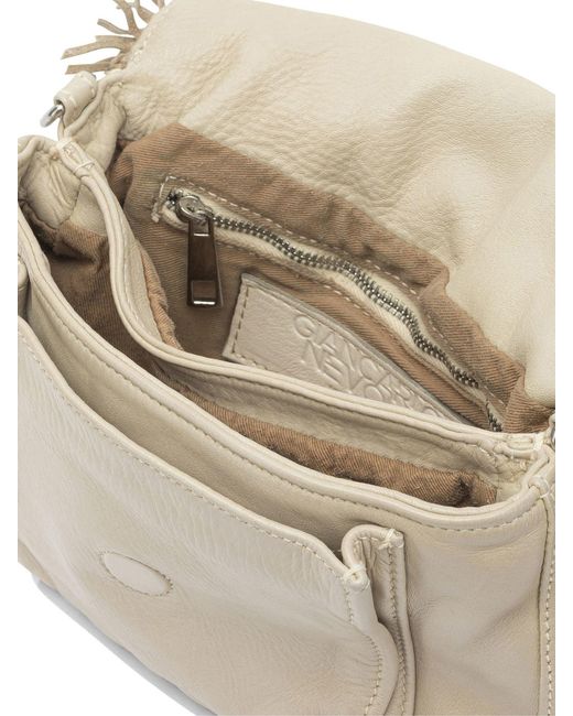 Giancarlo Nevola White Shoulder Bags Beige