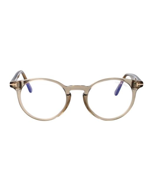 Tom Ford Brown Round Optical Ft5557 B 045
