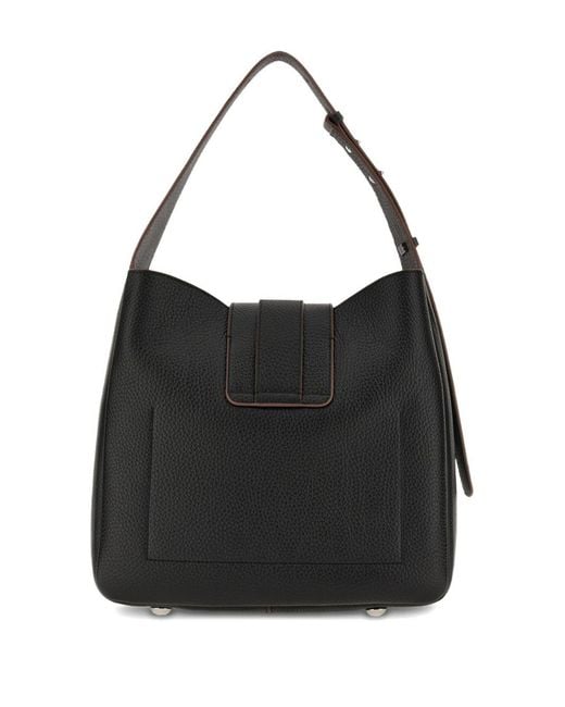 Hogan Black Leather Hobo Bag