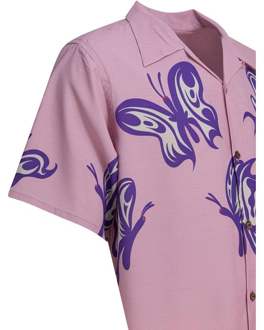 Needles "One Up"-Shirt in Purple für Herren