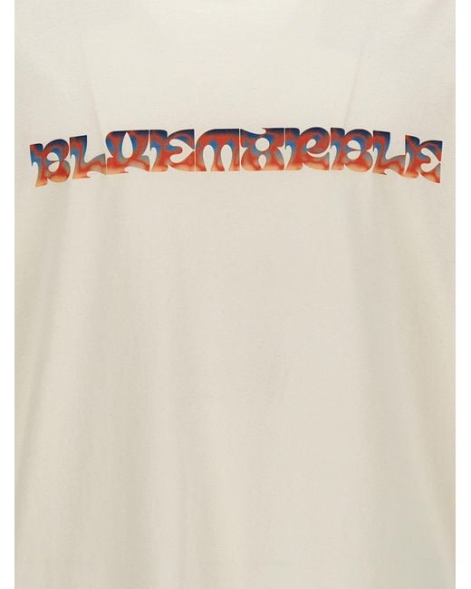 T-shirt Bluemmarble 'Trippy Leaves' Bluemarble en coloris White