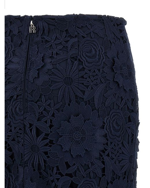 ROTATE BIRGER CHRISTENSEN Blue '3D Lace' Skirt