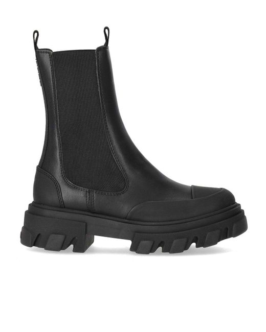 Ganni Black Mid Chelsea Boot
