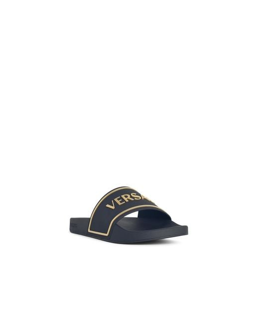 Versace White Rubber Slippers