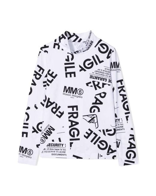 MM6 by Maison Margiela White T Shirts