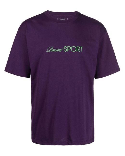 Rassvet (PACCBET) Purple Logo-print Short-sleeve T-shirt for men