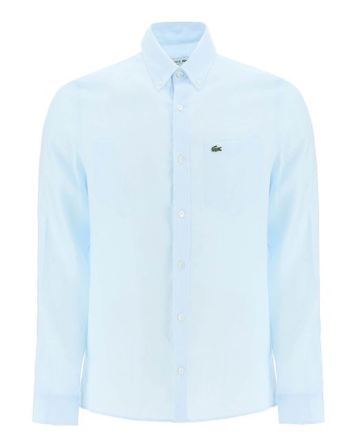 Lacoste Blue Light Linen Shirt for men