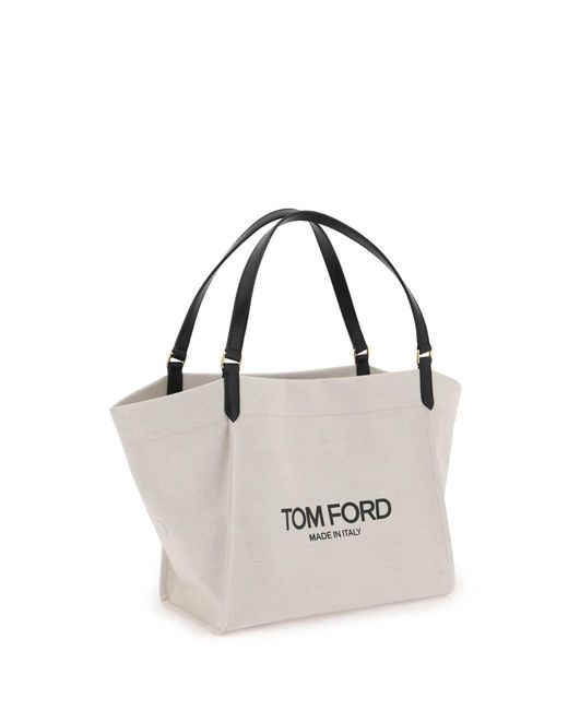 Borsa Tote Amalfi di Tom Ford in White