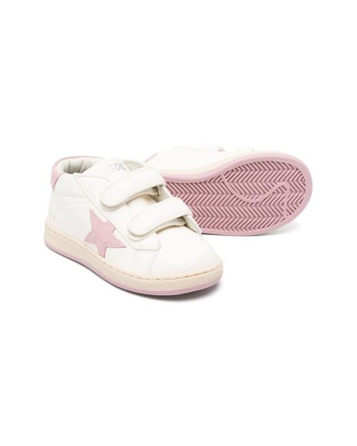 Golden Goose Deluxe Brand White June Nappa Upper Suede Star And Heel
