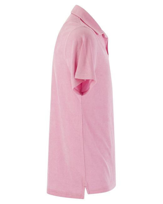 Mc2 Saint Barth Pink Jeremy Cotton Terry Polo Shirt