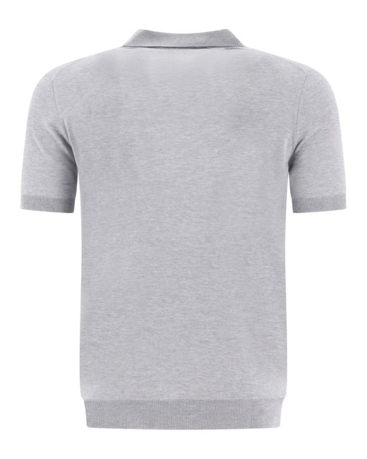 Tagliatore Tagliatorore Silk Polo Shirt in het Gray voor heren