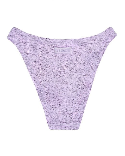 Mc2 Saint Barth Purple High Waisted Bikini Bottoms