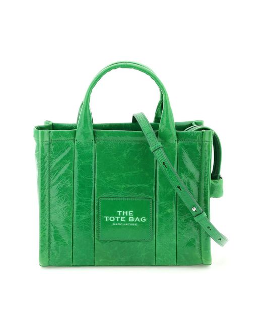 Marc Jacobs Green 'The Shiny Crinkle Small Tote' Bag '