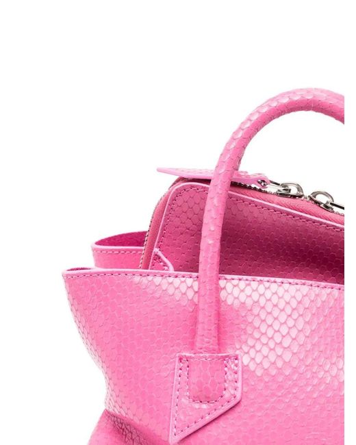 The Attico Pink Leather Tote Bag