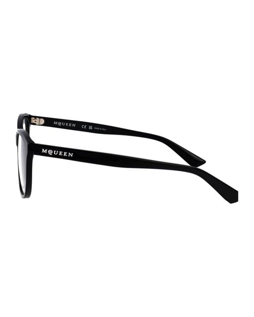 McQueen Black Squared Optical Am0566 O 001