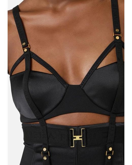 Elisabetta Franchi Black Bustier Dress