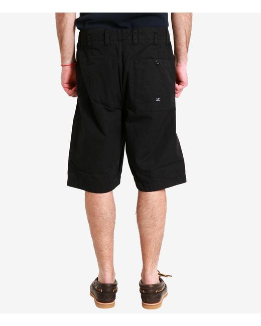 C P Company Black Shorts