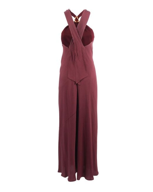 Forte_forte Purple Abito Chic Elemento Scultura Crepe Marocaine