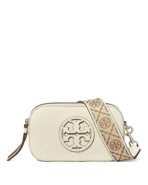 Tory Burch Natural Miller Mini Lether Camera Bag
