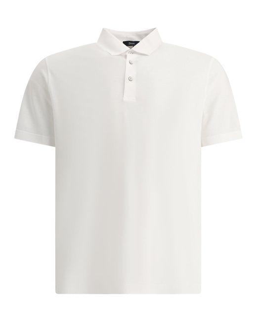Herno Polo -Hemd im Crew -Trikot in White für Herren