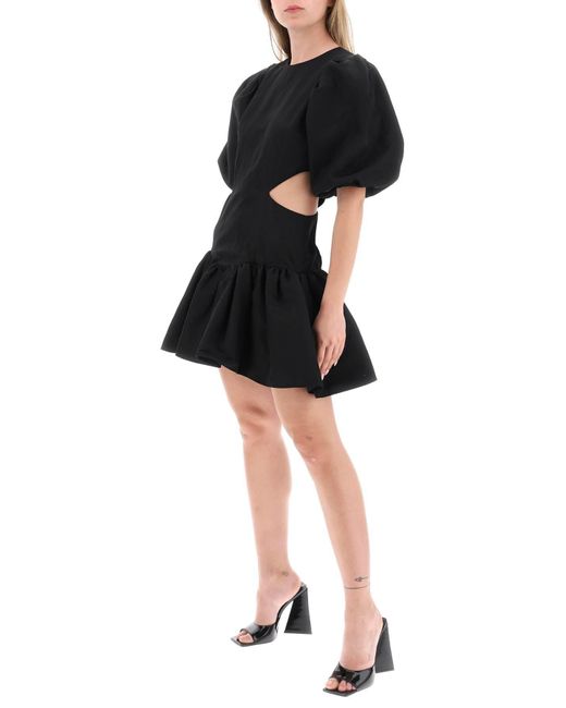 Mini -Kleid mit Ballonärmel und Ausschnitten MSGM en coloris Black