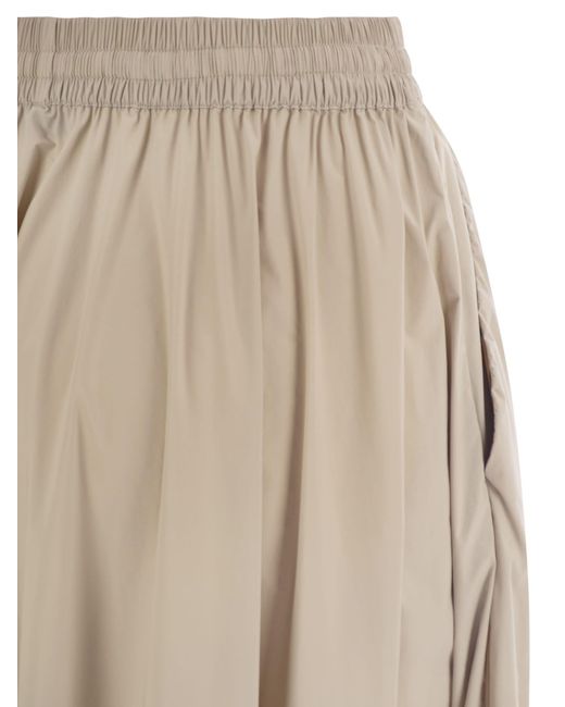 Herno Licht Stretch Nylon Rok in het Natural