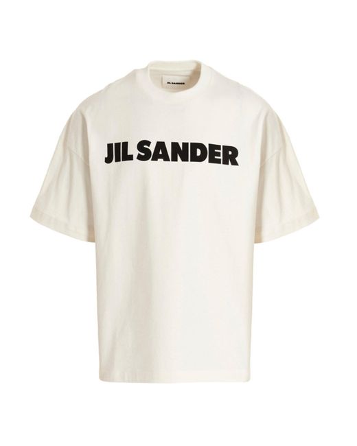 Jil Sander Lange Mouwen Logo T in het White voor heren