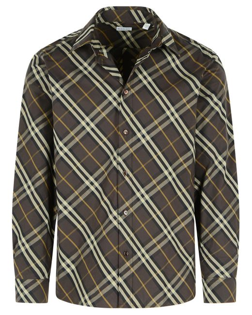 Burberry Gray Cotton Shirt for men