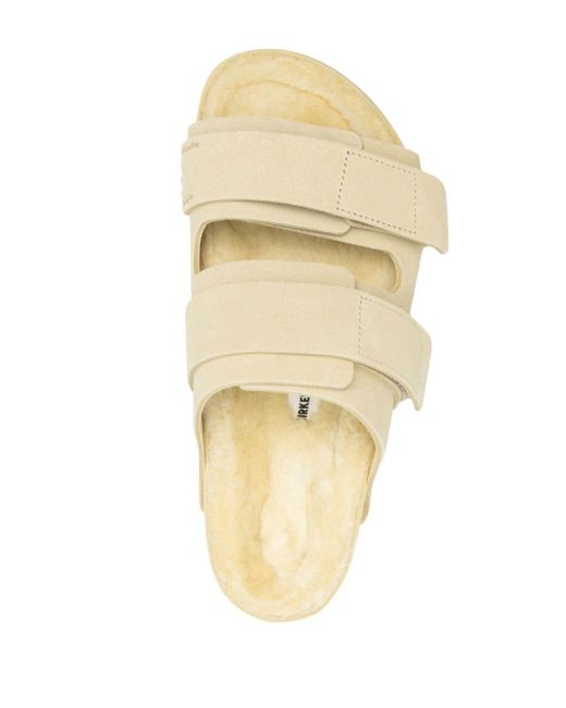 Birkenstock White X Tekla Uji Suede Sandals