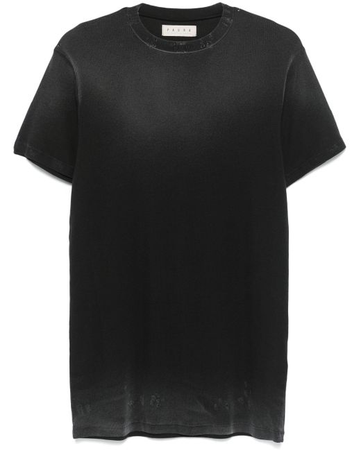 Paura Angst beru geripptes Tee in Black für Herren