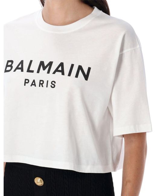 Balmain White T -Shirts und Polos weiß
