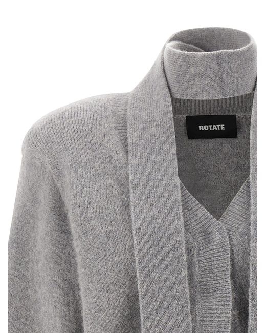 ROTATE BIRGER CHRISTENSEN Roteer Birger Christensen Sjaal Vest in het Gray
