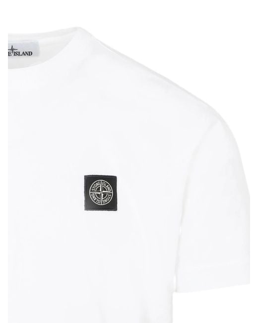 Stone Island White T Shirt