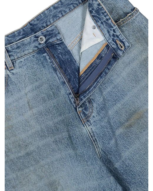 Vetements Blue Distressed Baggy Jeans