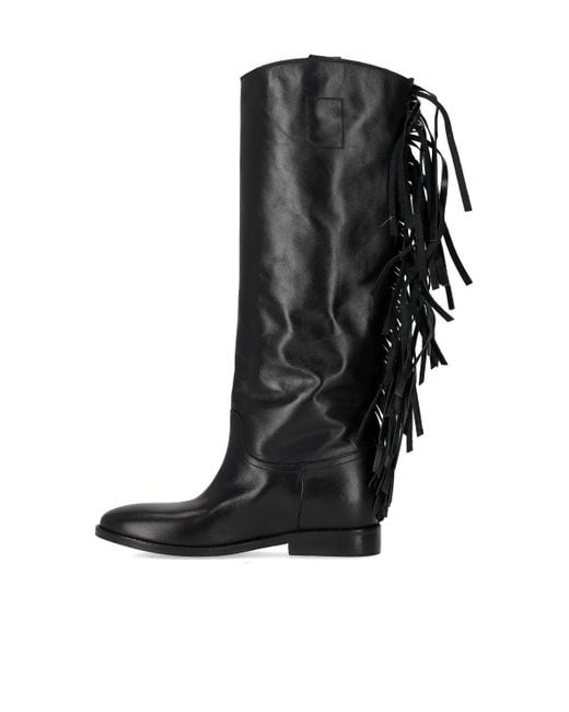 Strategia Black Fringed Boot for men