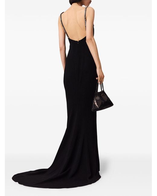 Stella McCartney Black Embellished Long Dress