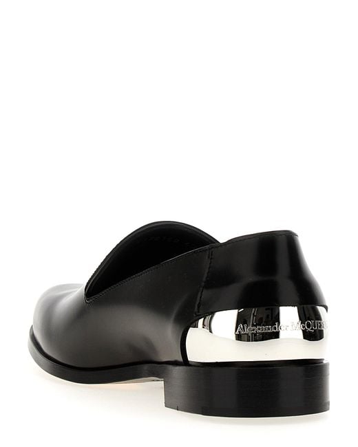 Alexander McQueen Black Leather Loafers