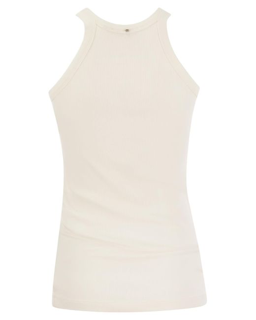 Nastie Silk Blend Jersey Top Top Sportmax en coloris White