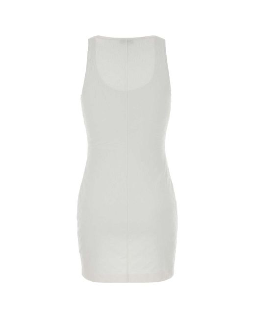 Gucci White GG Jacquard Mini Dress